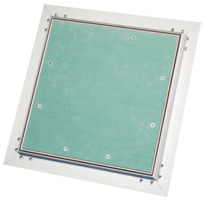 Trappes de visite Plaque de platre - Invisible - cadre aluminium laqué blanc 60x60cm